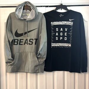 Mens Nike Therma-fit hoodie bundle with tee Make an offer!